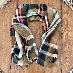 Plaid Blanket Scarf